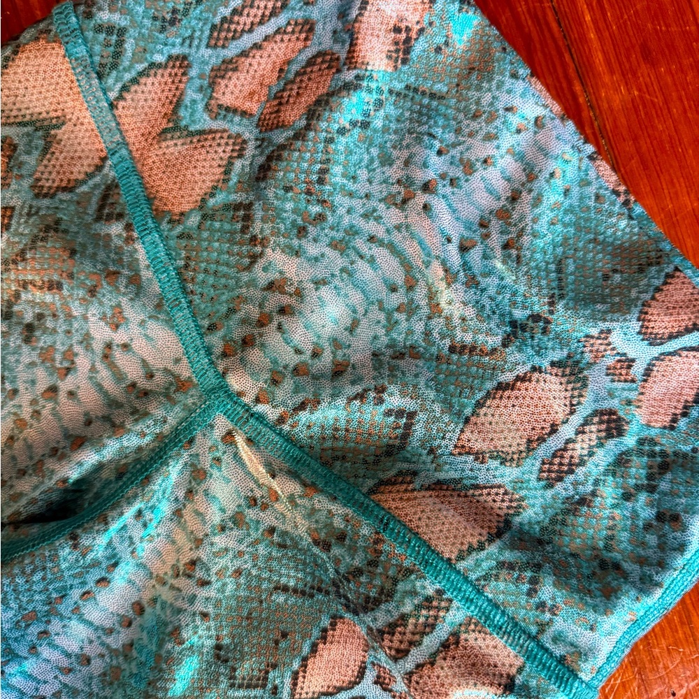 Blue Snake Bra Top & Leggings Set NOORFIT